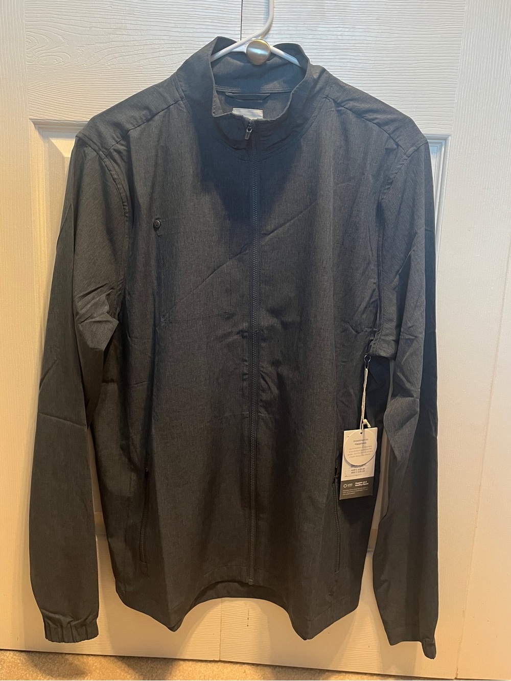NEVER WORN Vuori Men's Navy Full-Zip Venture Track Jacket - Large